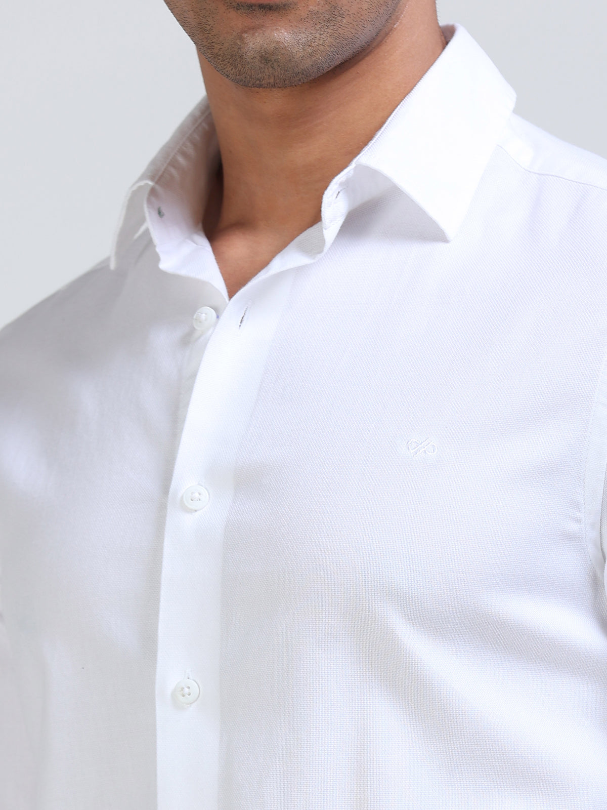 Satin Shirt White - Back view