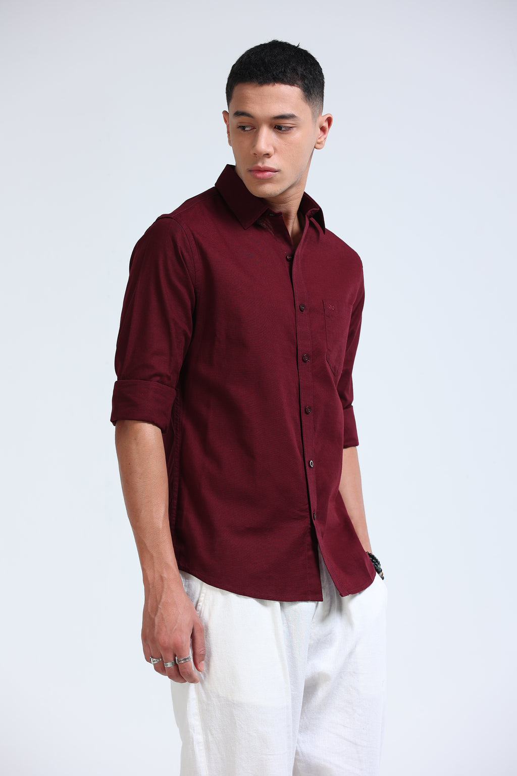 Polonia Linen Shirt - Maroon