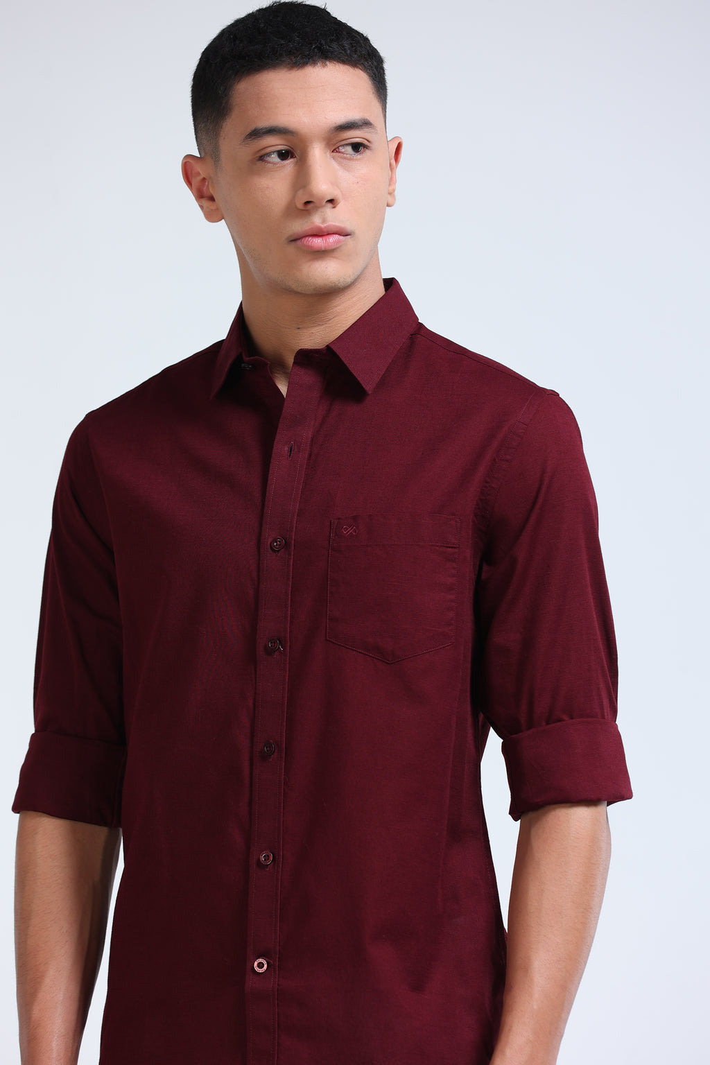 Polonia Linen Shirt - Maroon