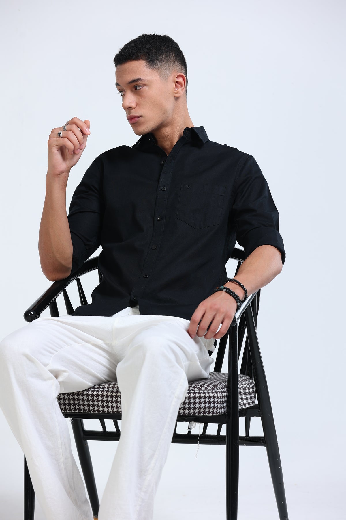 Polonia Linen Shirt - Black