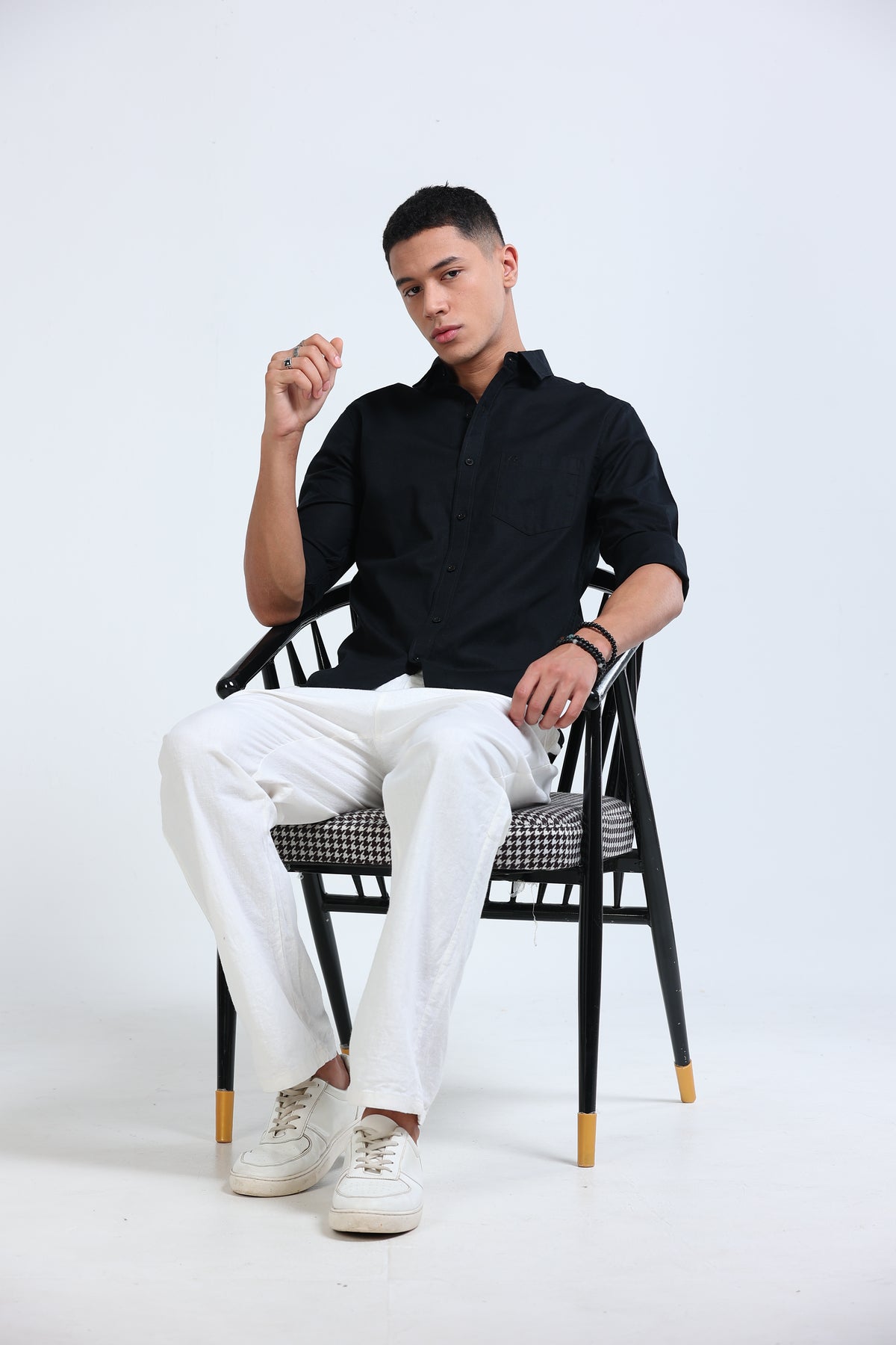 Polonia Linen Shirt - Black