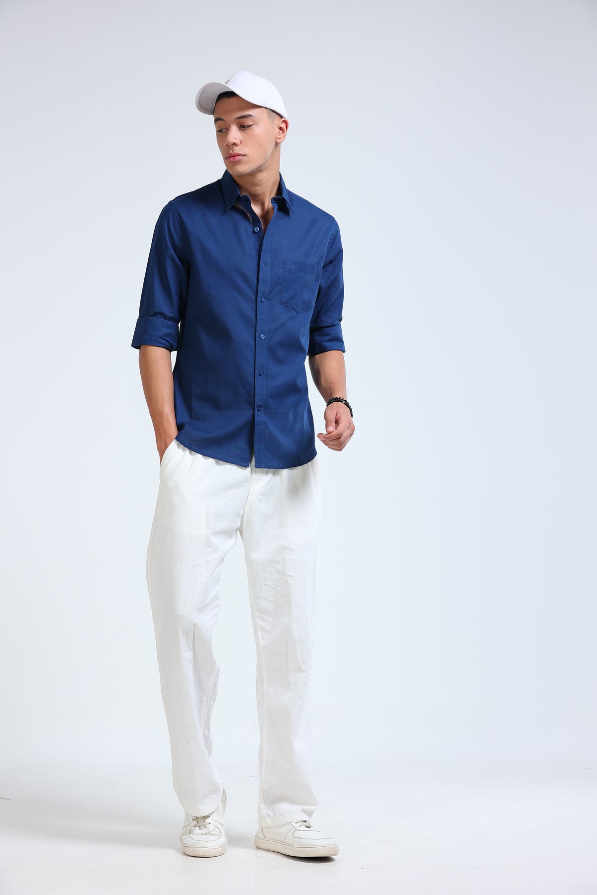Polonia Linen Shirt - Blue