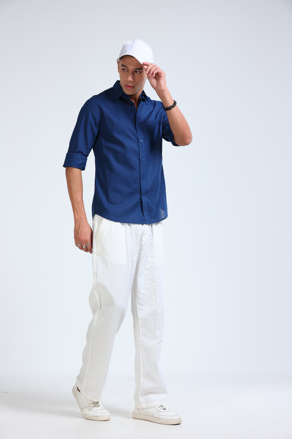Polonia Linen Shirt - Blue