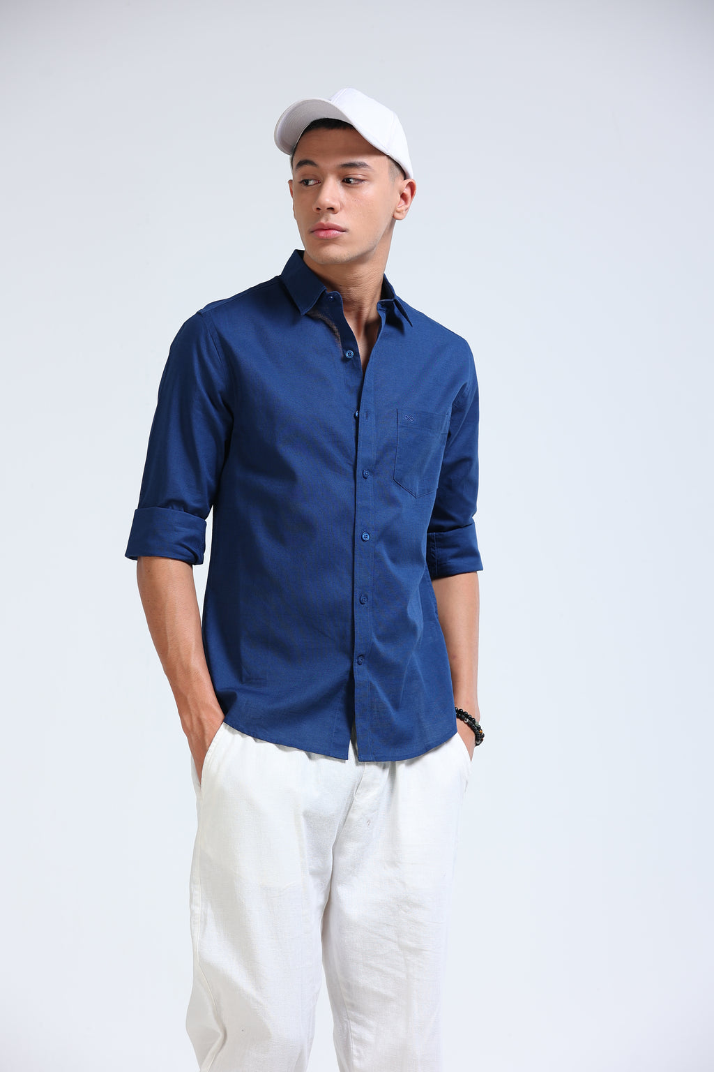 Polonia Linen Shirt - Blue