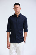 Polonia Linen Shirt - Dark Navy