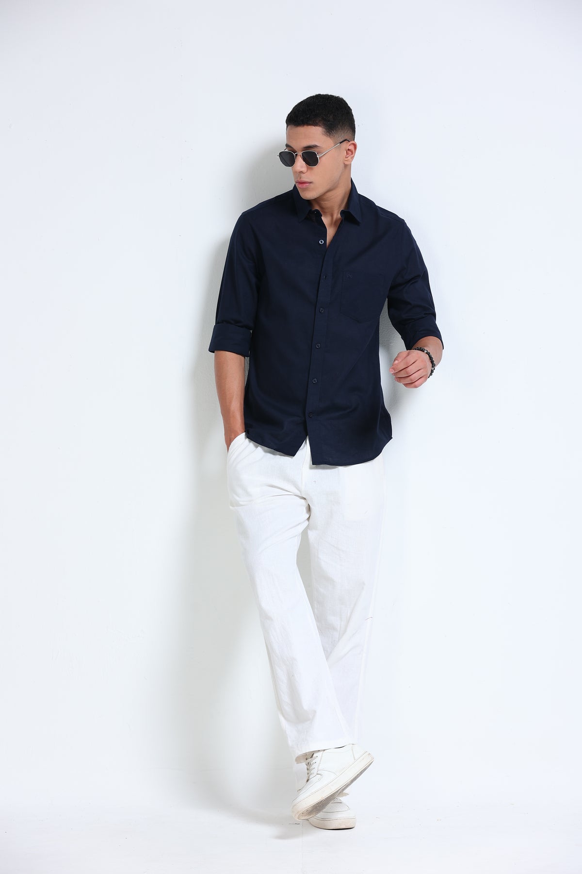 Polonia Linen Shirt - Dark Navy