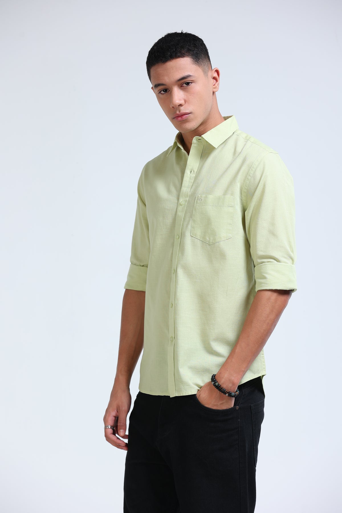 Polonia Linen Shirt - Light Green
