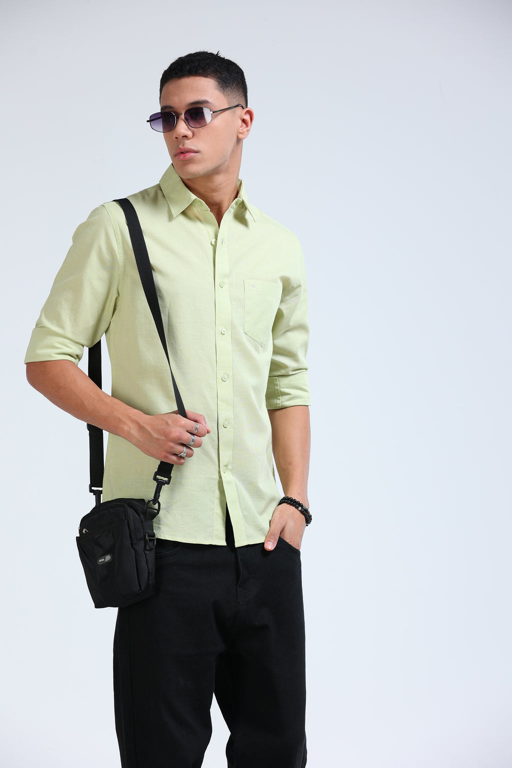 Polonia Linen Shirt - Light Green