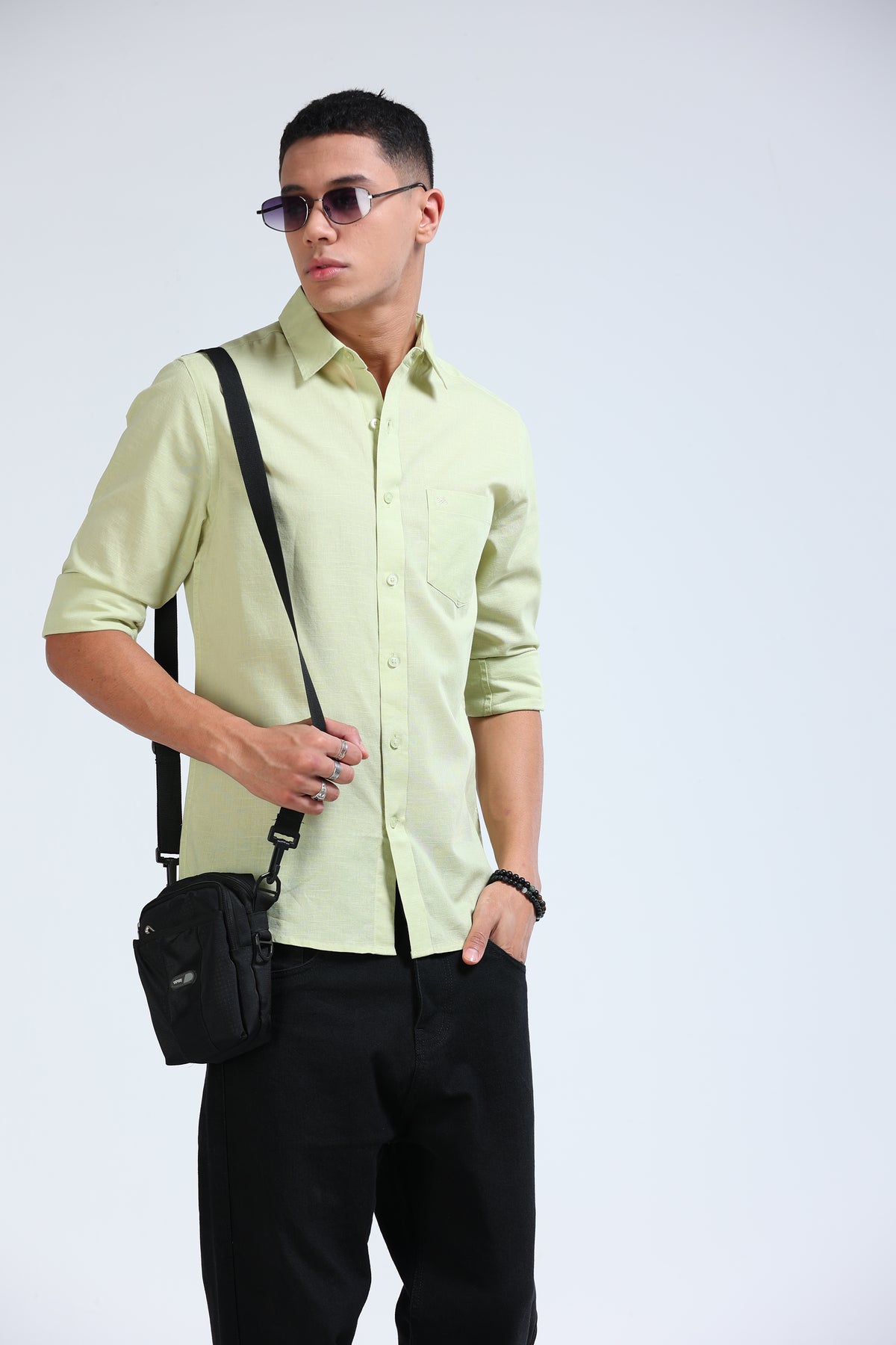 Polonia Linen Shirt - Light Green