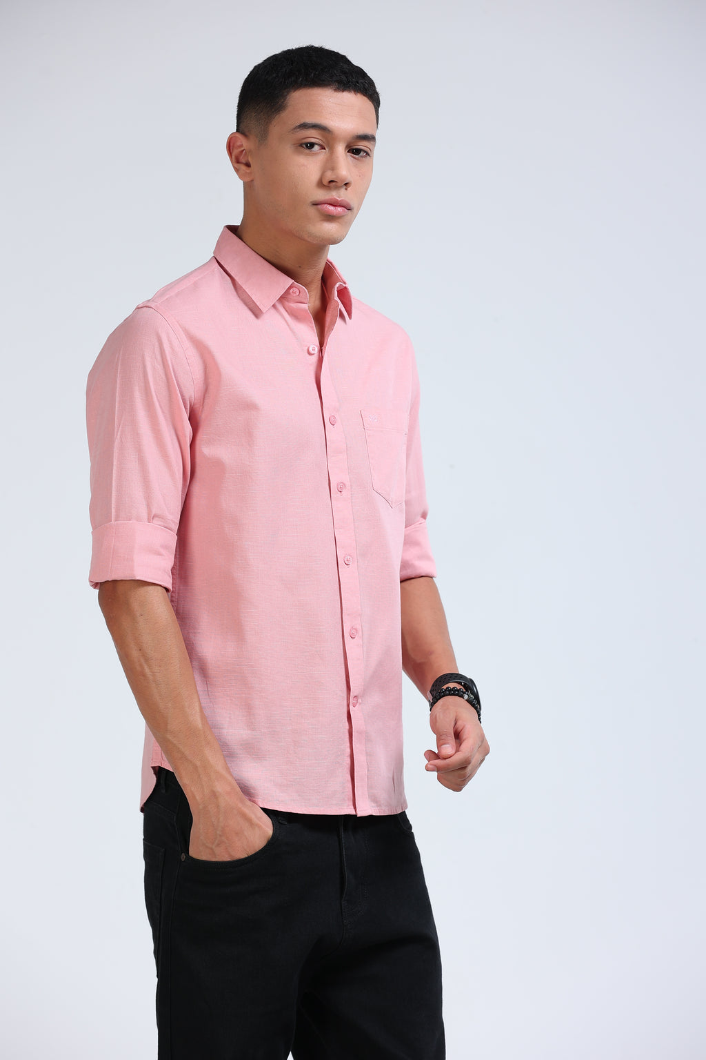 Polonia Linen Shirt - Light Pink