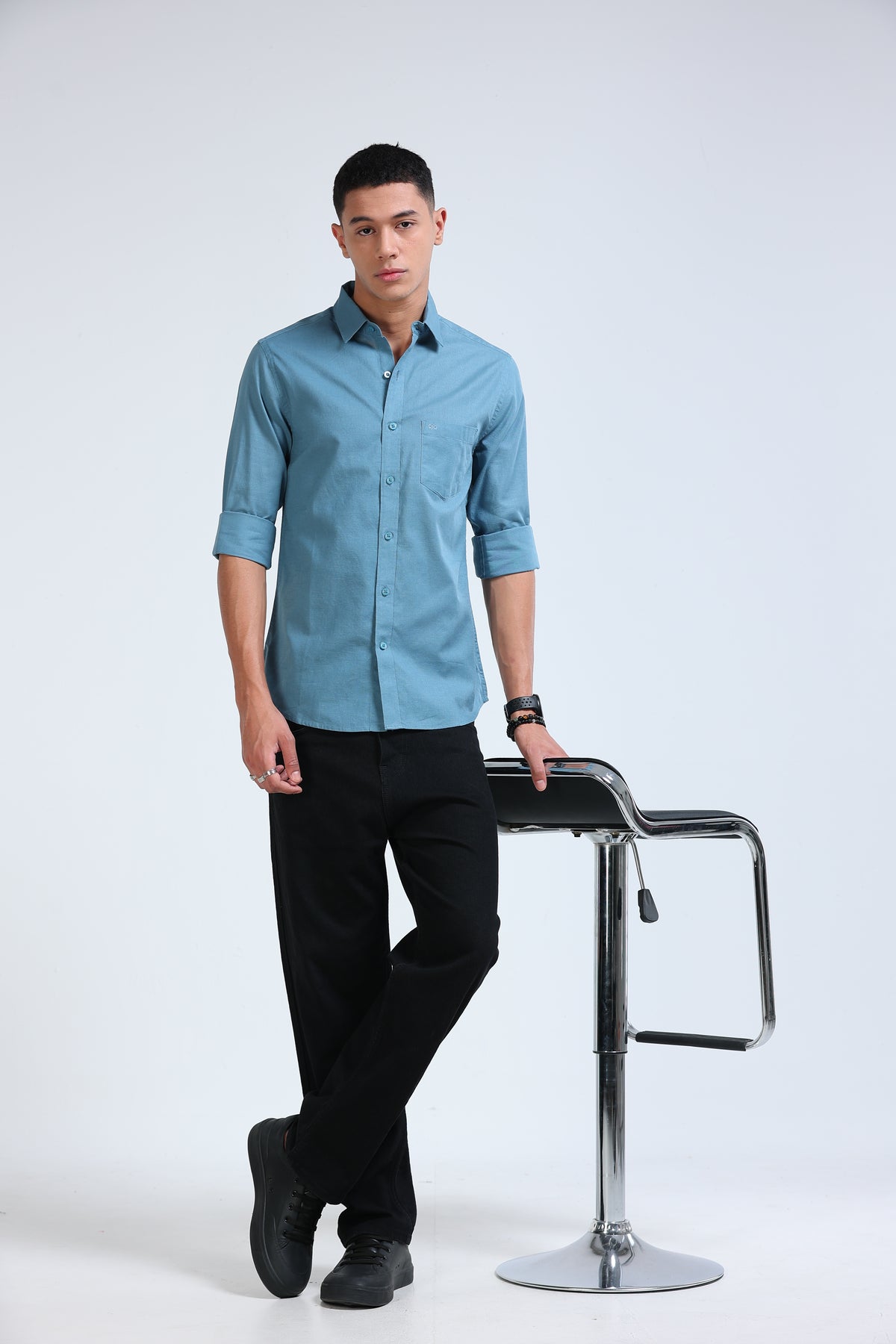 Polonia Linen Shirt - Pale Blue