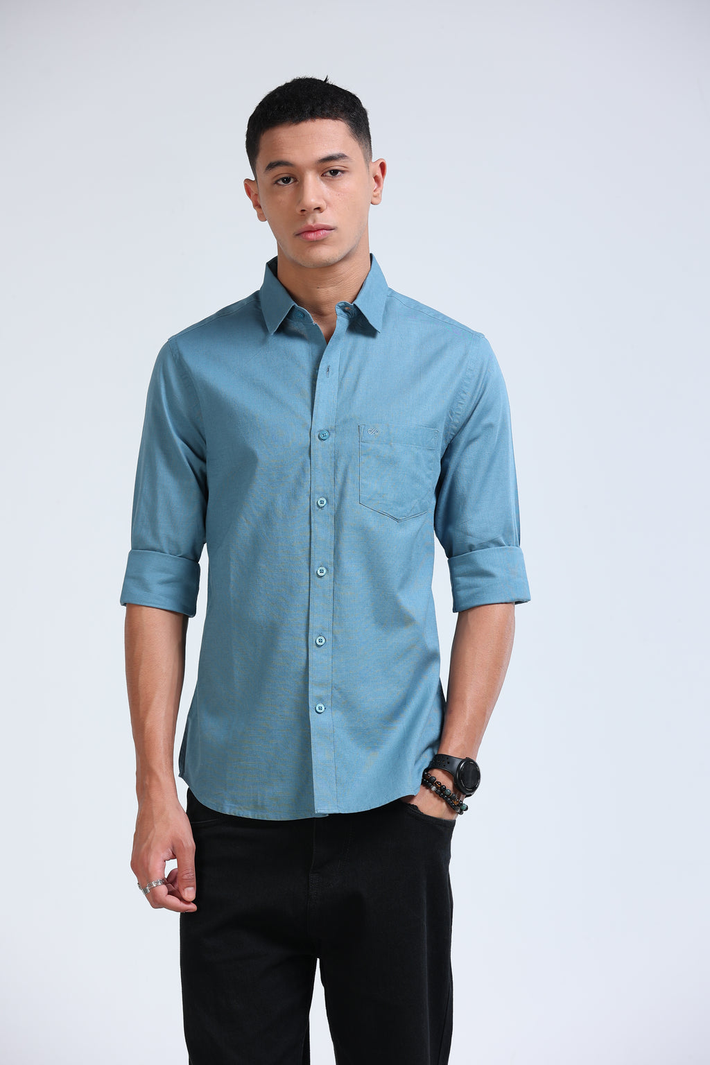 Polonia Linen Shirt - Pale Blue