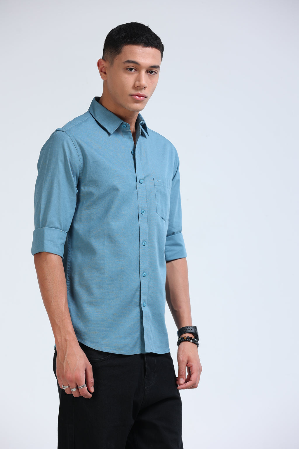 Polonia Linen Shirt - Pale Blue