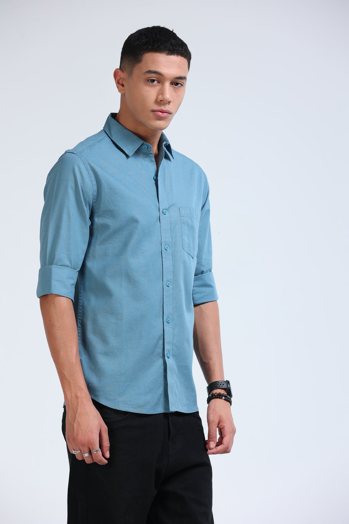 Polonia Linen Shirt - Pale Blue