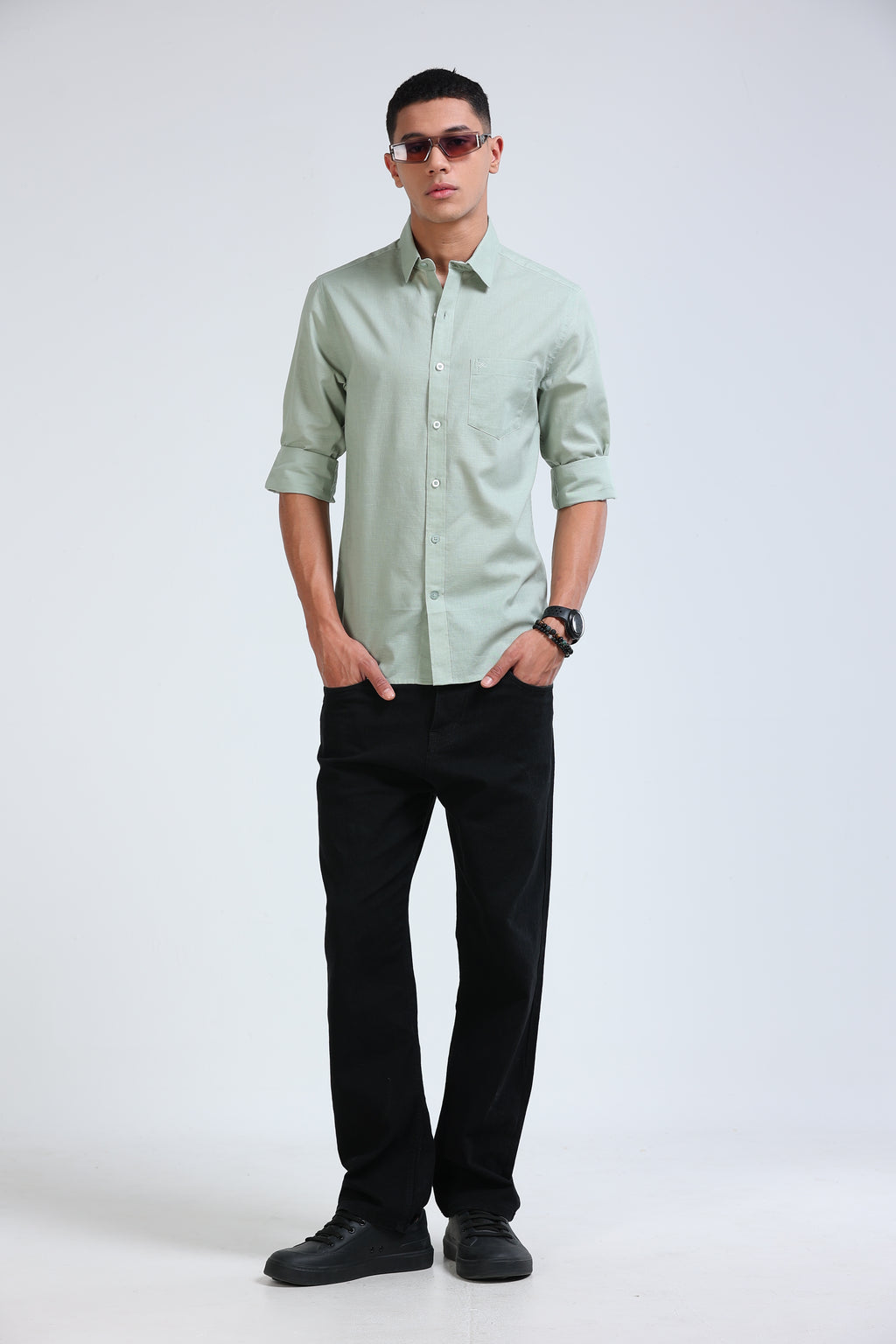 Polonia Linen Shirt - Mint Green