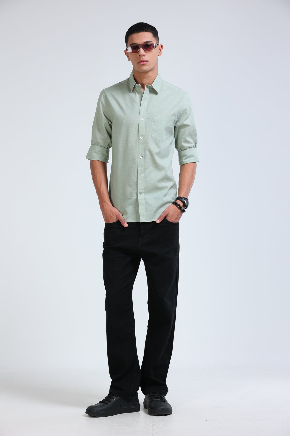 Polonia Linen Shirt - Mint Green