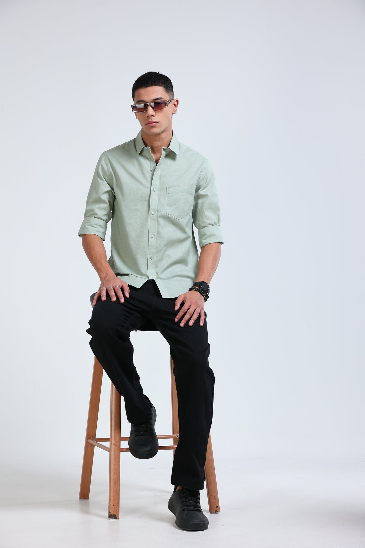 Polonia Linen Shirt - Mint Green