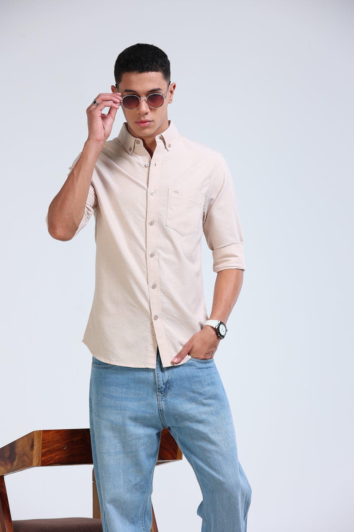 Oxford Shirt - Light Beige