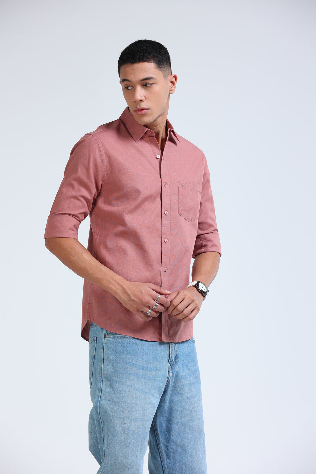 Polonia Linen Shirt - Dusty Pink