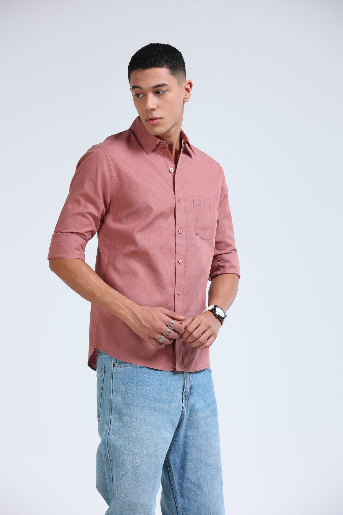 Polonia Linen Shirt - Dusty Pink