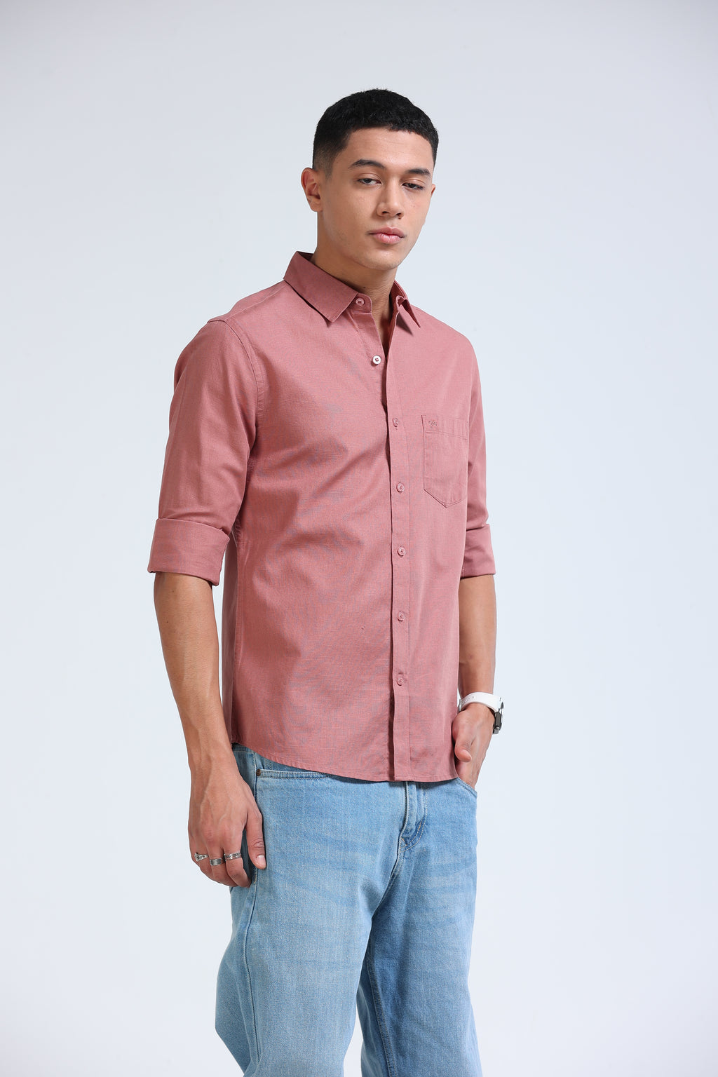 Polonia Linen Shirt - Dusty Pink