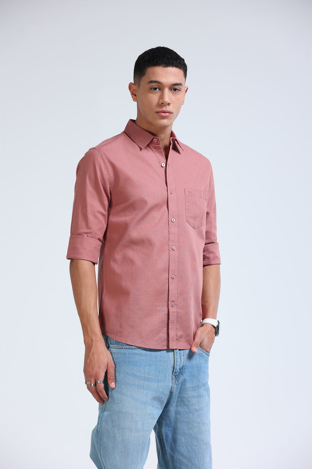 Polonia Linen Shirt - Dusty Pink