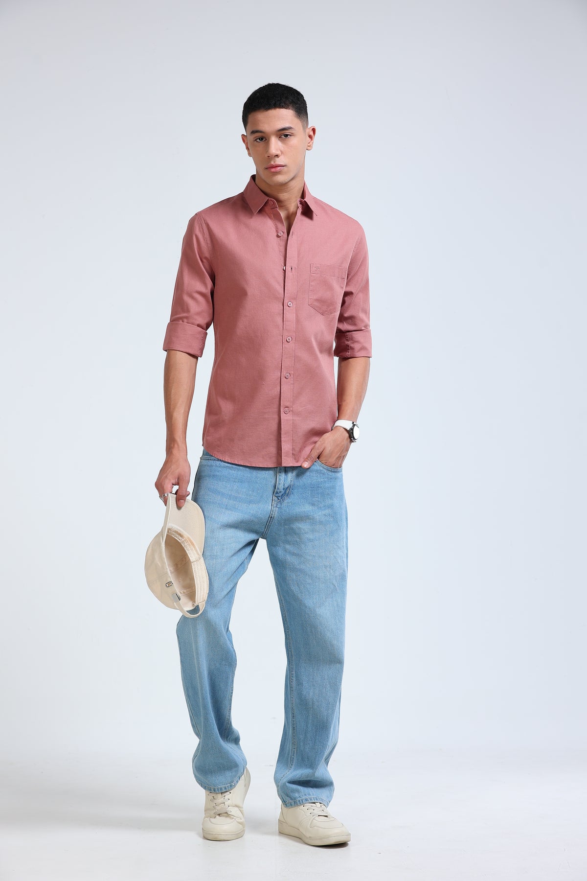 Polonia Linen Shirt - Dusty Pink
