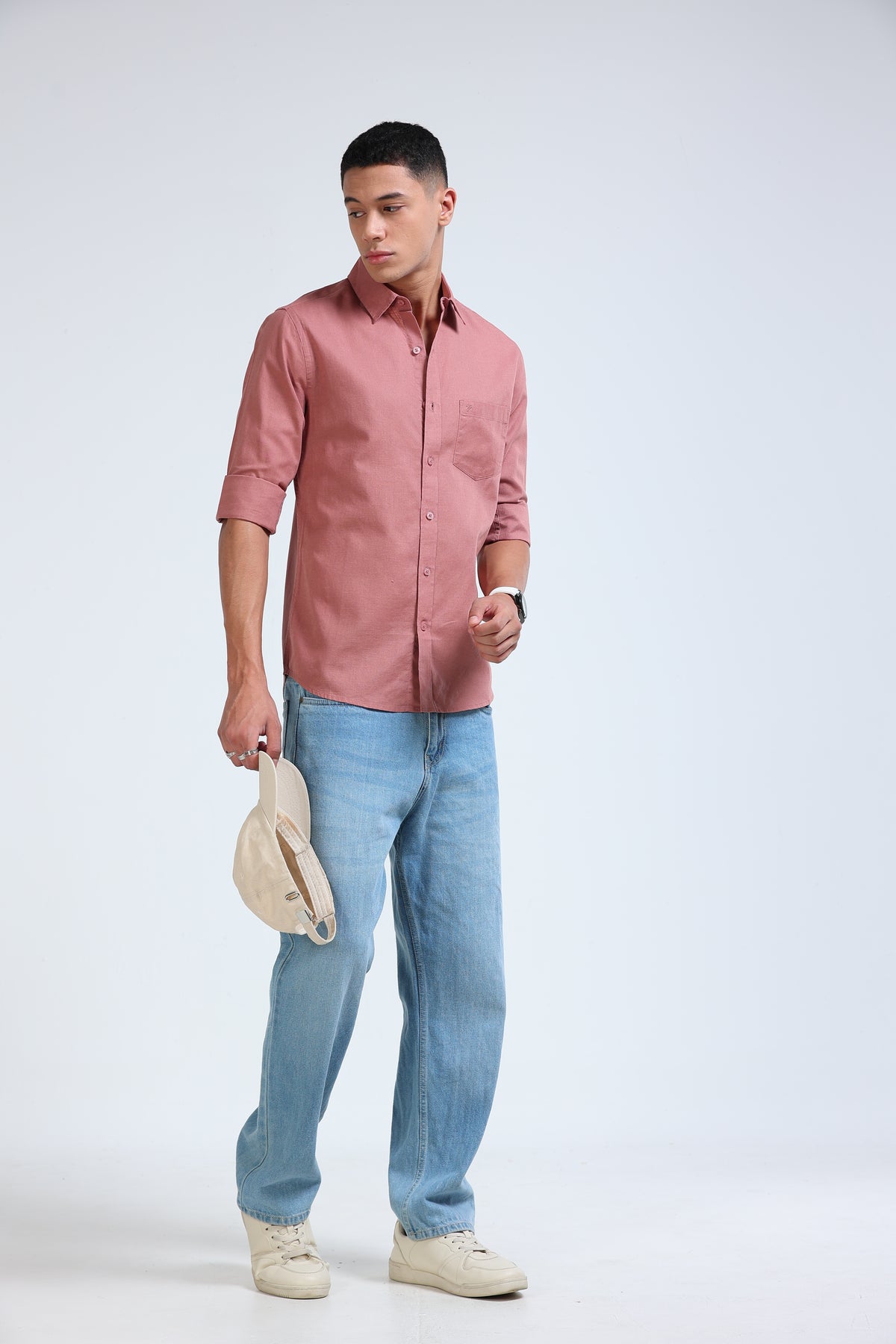 Polonia Linen Shirt - Dusty Pink