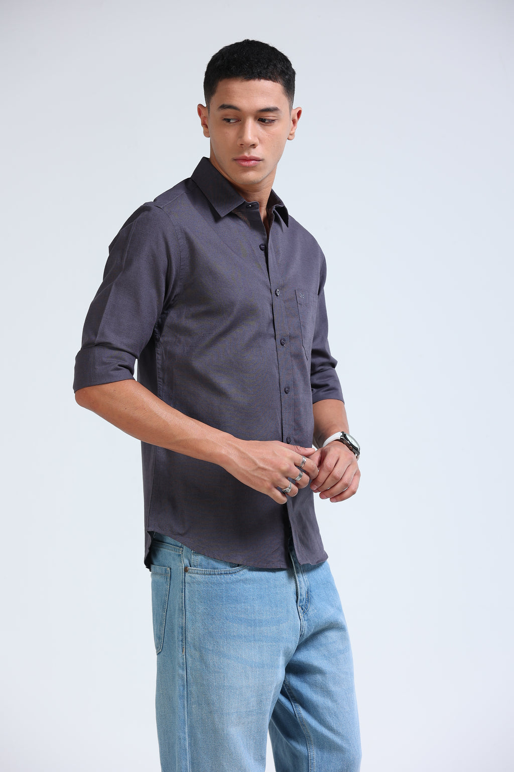 Polonia Linen Shirt - Dark Grey