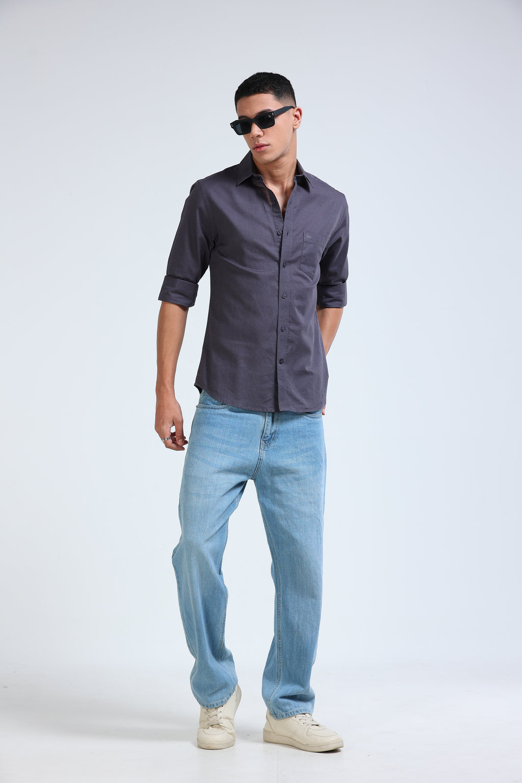 Polonia Linen Shirt - Dark Grey