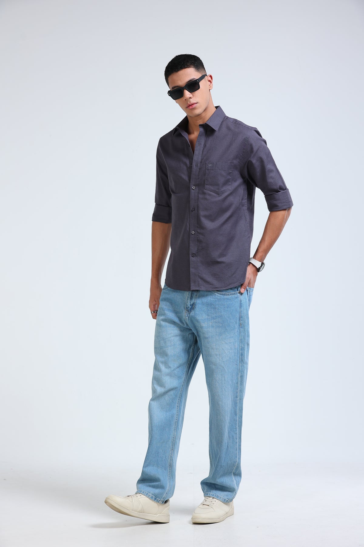 Polonia Linen Shirt - Dark Grey