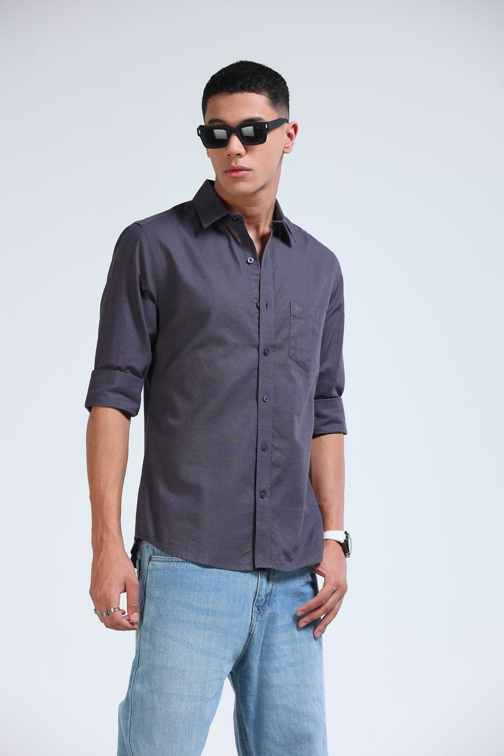 Polonia Linen Shirt - Dark Grey